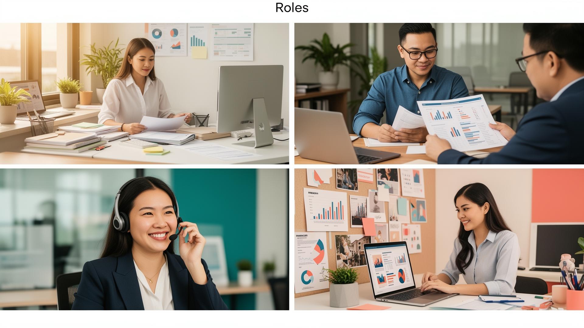 The Resora character team representing different business functions
